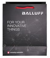 Schwarze Papiertragetasche,  Motiv: Balluff - For your innovative things